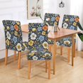 thumbnail image 2 of Yayeee 2 Pack Dining Chair Covers Stretch Parson Chairs Slipcovers Seat Protector, Navy Floral Pattern, 2 of 6