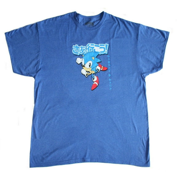 Sonic the Hedgehog Men's Short Sleeve T-Shirt Heather Blue (3XL)