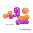 thumbnail image 2 of Sijiali 2Pcs Pet Dog Puppy Ball Barbell Bone Bite-resistant Sounder Play Game Chew Toy, 2 of 10