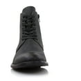 thumbnail image 3 of Polar Fox Duke MPX806065 Woolen Lace-up Fashion Plain-Toe Dress Boots with Zipper Closure, in Off Black, Men's Size 8.5, 3 of 8