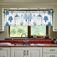 thumbnail image 3 of Yayeee Kitchen Curtains Set of 2 Light Filtering 57"x24" Over Sink Window Panels, Simple Cartoon Snowmen, 3 of 7