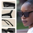thumbnail image 4 of miyya Cat Eye Polarized Sunglasses Women UV Protection Black, 4 of 9