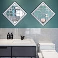 thumbnail image 4 of Espejo de pared Wocred Rustic Farmhouse blanco 30 x 30 cm (2 unidades), 4 of 7