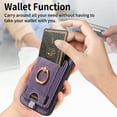 thumbnail image 3 of Dteck for Google Pixel 7A Case, 2 in 1 Magnetic Wallet with Phone Grip, Compatible with MagSafe, Detachable Premium PU Leather Magnetic Case with Card Slots Ring Holder,Purple, 3 of 9
