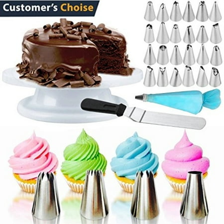 Cake Decorating Supplies 55 Pcs 24 Icing Tips 1 Cake Turntable 1