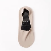 Men Summer Thin Ultra Low Cut No Show Boat Socks Cool Seamless Invisible Non Slip Silicone Heel Grip Flat Liner Hosiery