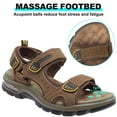 thumbnail image 4 of OutPro Men's Hiking Sandals Arch Support Casual Leather Sandals for Men Summer Outdoor Beach Sandals for Male Open Toe Athletic Shoes Outdoor Coffee, 4 of 9