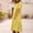 Yellow, variant on Casual Cotton Linen Maxi Dresses for Women Long Maxi Dress Long Sleeve Loose Tank Dress Plus Size Casual V Neck Solid Dresses