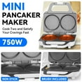 thumbnail image 3 of Mailand Double 4-inch Pancake Maker, Pancake Machine Electric, Maquina Para Hacer Pancakes, Brush Included, 750W, White, 3 of 7