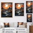 thumbnail image 4 of Designart "Moonlit Serenity Papercut Sunset I" Landscape & Nature Floater Framed Wall Art Print, 4 of 7