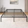 thumbnail image 4 of 14 Inch King Bed Frame, Durable Platform Bed Frame Slat Mattress Foundation Non-Slip Metal Bed Frame No Box Spring Needed Easy Assembly Strong Bearing Capacity (14 Inch King), 4 of 9