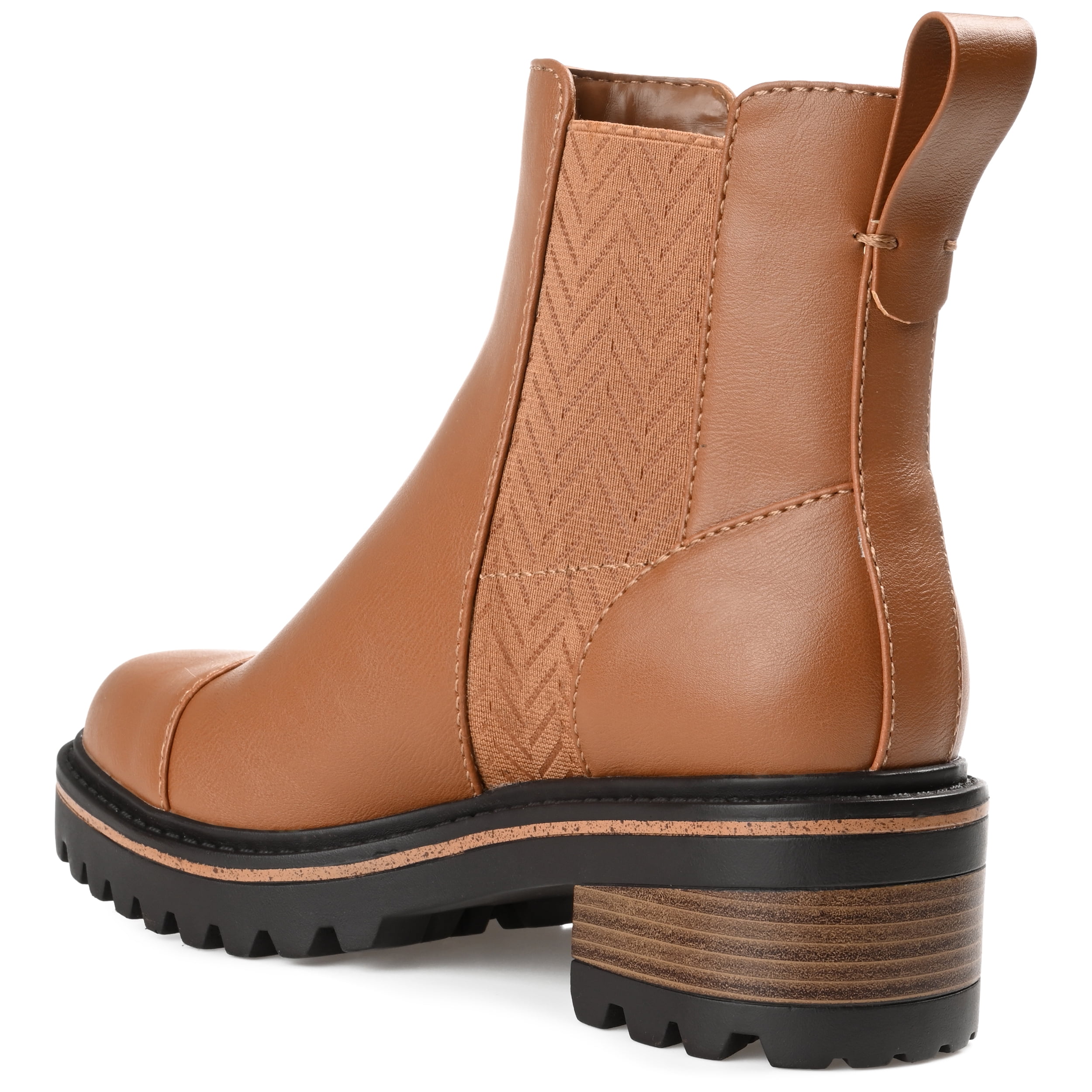 Journee Womens Mirette Pull On Stacked Heel Booties
