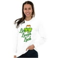 thumbnail image 3 of St Patricks Day Live Laugh Luck Women's Long Sleeve T Shirt Brisco Brands X, 3 of 6