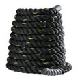 thumbnail image 2 of Colaxi Battle Rope Home Gym Fitness Exercise Rope Balance Training Polyester Mma Fighting 1 inch Width 15 M for Strength Training Black Yellow, 2 of 8