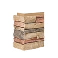 thumbnail image 2 of WallWell Sienna Dawn Faux Stone Corner Pieces - 24.6" High (Overlapped) x 16.5" Combined Return - Waterproof High-Density Polyurethane Siding Accessory - 2-Piece Set, 2 of 4