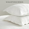 thumbnail image 6 of EVERGRACE 100% Cotton Scallop Quilt Set, King Size 3 Piece Set  Lightweight Bedspread with 2 Shams, Soft Prewashed Matelasse Coverlet for Cozy and Elegant Bedding, Bright White, 6 of 8