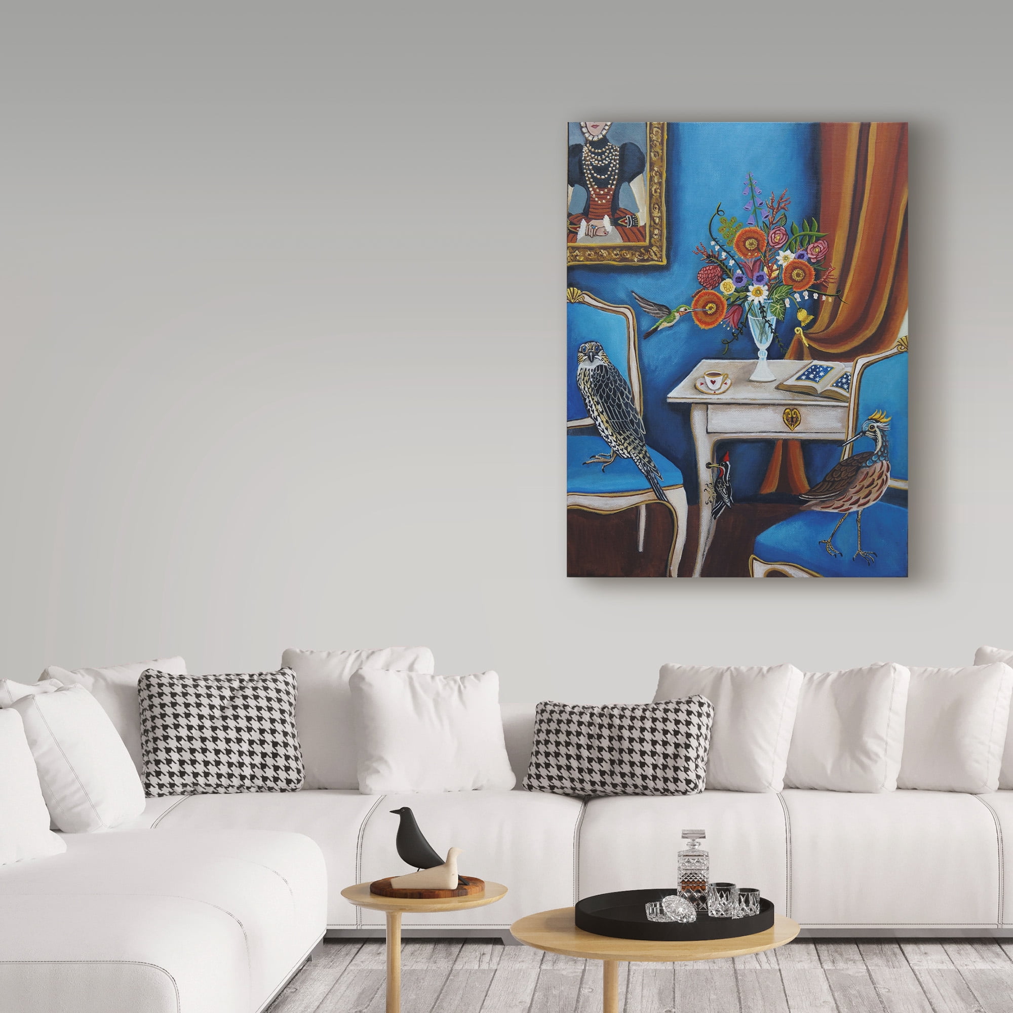 Trademark Fine Art 'Bird House Floral' Canvas Art by Catherine A Nolin