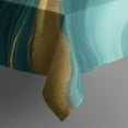 thumbnail image 5 of Teal Gold Marble Pattern Square Tablecloth,Waterproof Square Table Cover,Wipeable Spillproof Washable Table Cover for Home Kitchen Party Decor 60"x60"(152x152cm), 5 of 6