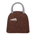 thumbnail image 1 of Easygdp Dark Brown Glitter Bolsa de Almuerzo Insulada Grande, Forro de Aluminio, Diseño Espacioso, a Prueba de Fugas, Ideal para Trabajo, Picnics, Viajes y Actividades al Aire Libre, 1 of 6