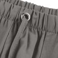 thumbnail image 6 of Zimjoy Men's Cotton Linen Pants Oversized Loose Straight Leg Pants Textured Drawstring Summer Beach Trousers with Large Pockets,Light Gray L, 6 of 6