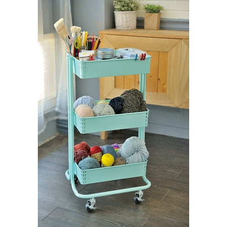 3 TIER CART AQUA