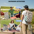 thumbnail image 3 of 20L Insulated Cooler Backpack - Cow Print Farmhouse Vintage Design, Leakproof Soft Cooler Bag for Camping, Picnic, Beach, Keeps Cold/Hot 20 Hours, High-Capacity Fits 26 Cans, Multiple Pockets, 3 of 4
