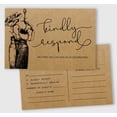 thumbnail image 1 of Inkdotpot RSVP Postcards (Set Of 50) 4"X6" Blank With Mailing Side,RSVP Reply Response Cards For Wedding Floral Kraft Script Style Print Return Cards, 1 of 5