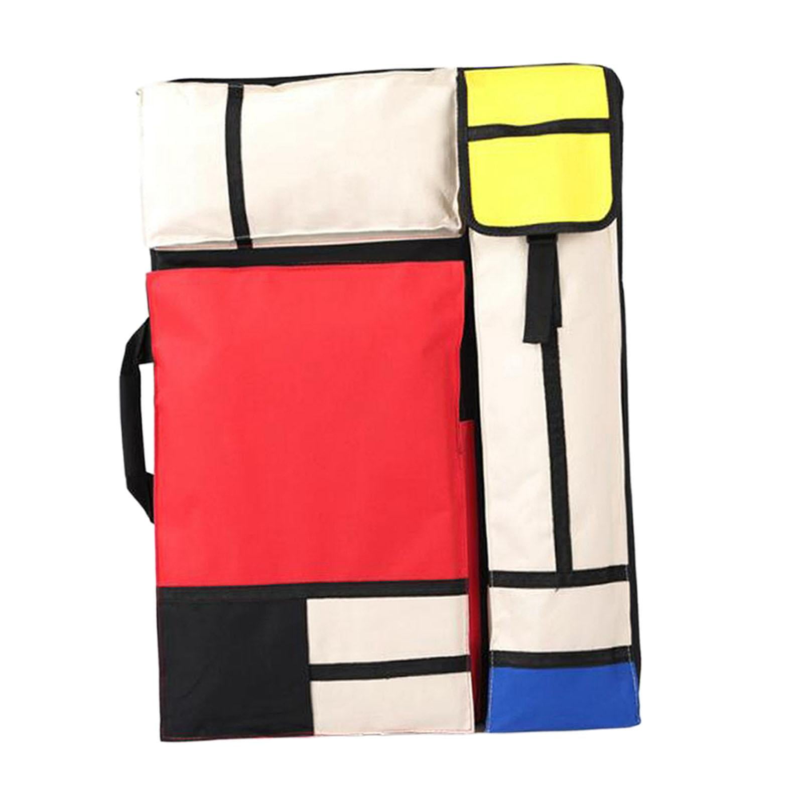 Water-Resistant Artist Portfolio Tote Backpack Multiply Function 66 x 50cm Bag for Art Supplies Storage Artist Portfolio Carry Backpack Red