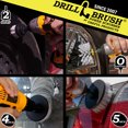 thumbnail image 3 of Drillbrush Automotive Soft White Drill Brush Set - Cloth, Vinyl, Fabric Seat Cleaner - Interior Car Detailing Kit - Leather Cleaning Brushes for Car Carpet - Wheel Cleaner Brush Drill Attachment Set, 3 of 8