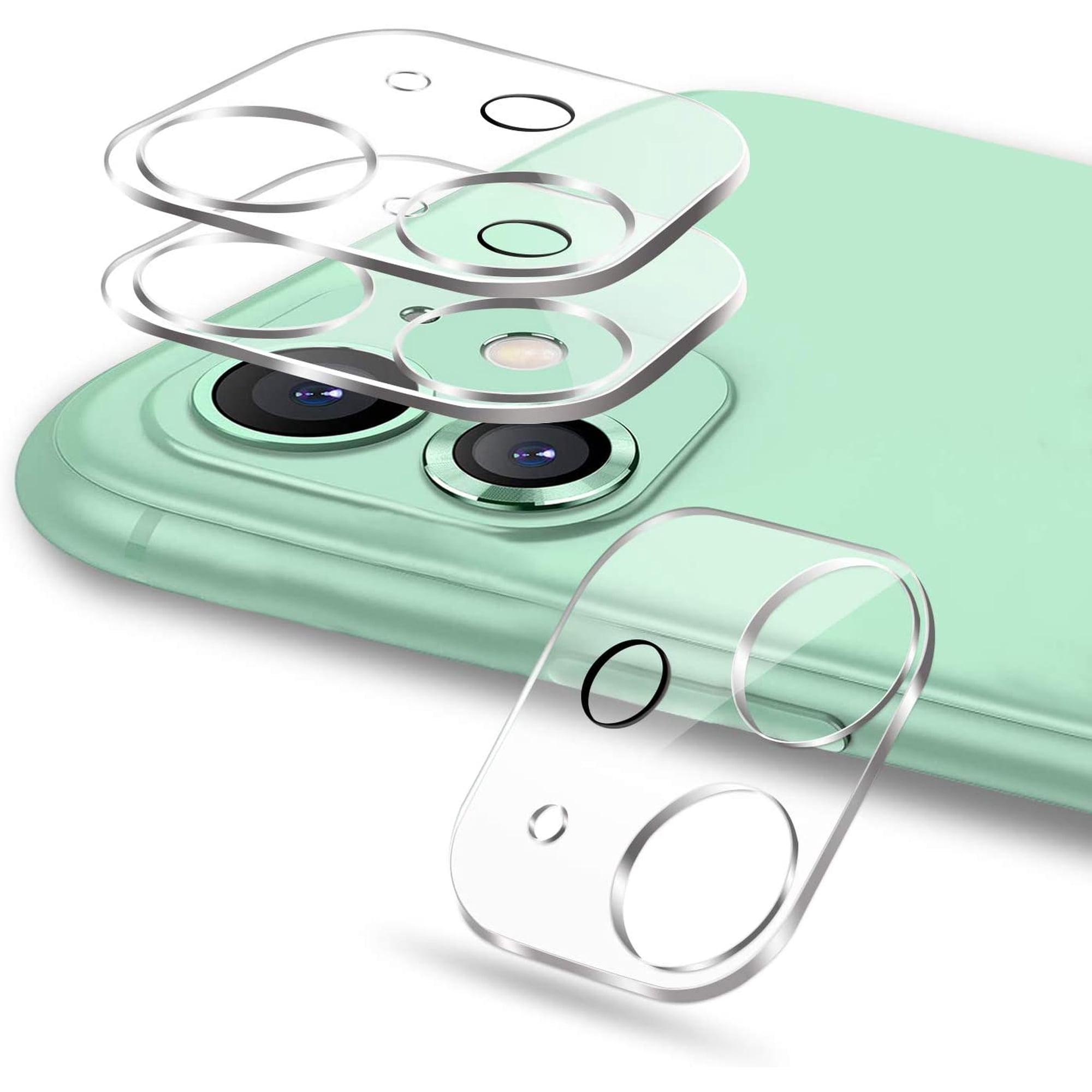 [3-Pack] For Rear Camera Lens of iPhone 11 Tempered Glass Screen Protector, 9H, Anti-Scratch, Anti-Bubble, Anti-Fingerprint By NoCaze {Compatible for iPhone 11}