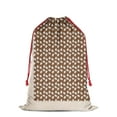 thumbnail image 2 of Christmas Bags Drawstring,Brown Christmas Gingerbread Pattern Large Xmas Christmas Gift Bags,Reusable for Xmas and New Year Party Favors and Supplies,27.6" X 19.7", 2 of 5