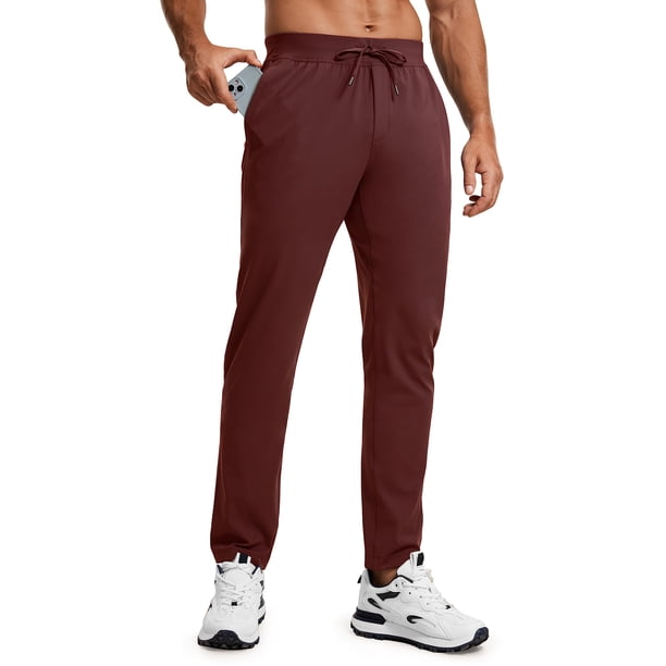 Pantalones Deportivos CRZ YOGA 30" Ajuste Slim Elásticos Rojo Oscuro XL