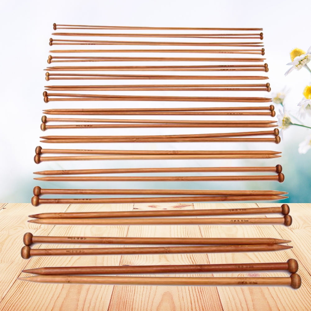 FOMIYES 108-Piece Knitting Needles Set Carbonized Chocolate Color for Knitters and Crochet Enthusiasts