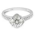 thumbnail image 3 of 1 1/10 ct. t.w Center 6.5MM Round Cut Lab Created Moissanite Diamond Solitaire Floral Flower Engagement Rings In 10K Solid White Gold (G-H Color, VVS1 Clarity, 1.10 Cttw)-6, 3 of 7