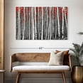 thumbnail image 3 of Elephant Stock Red Birch Forest Wall Art - Horizontal Multi Panel Canvas - Living Room Wall Decor - Floral And Botanical Multi Panel - Red And White Decor - 50" x 32", 3 of 8