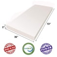 thumbnail image 2 of AK TRADING CO. White Upholstery Sheet Foam Padding CertiPUR-US Certified (Seat Replacement, Foam Cushion, Upholstery Sheet) - (3" H X 36" W X 72" L), 2 of 6