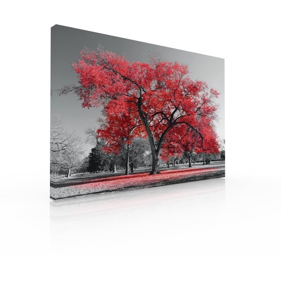 Cuadro Decorativo Moderno Ideas Creativas Arbol Rojo 120 cm x 80 cm Cuadro sublimado en tela