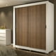 thumbnail image 2 of Ropero Closet Madesa Dallas Plus 2 Puertas Corredizas 4 Cajones con Pies Blanco/Marrón, 2 of 5
