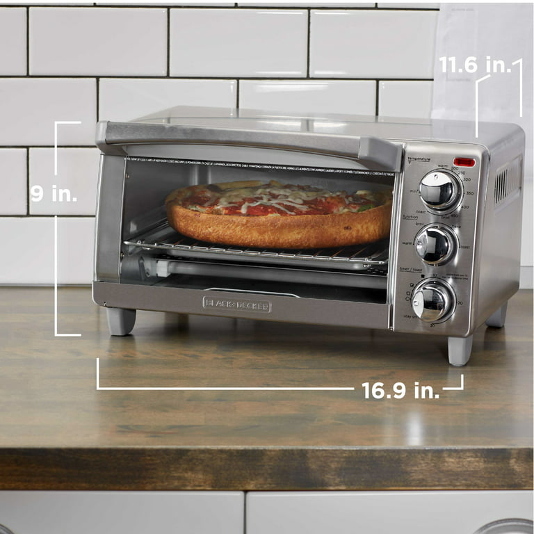 BLACK & DECKER 4-Slice Black Toaster Oven ( at