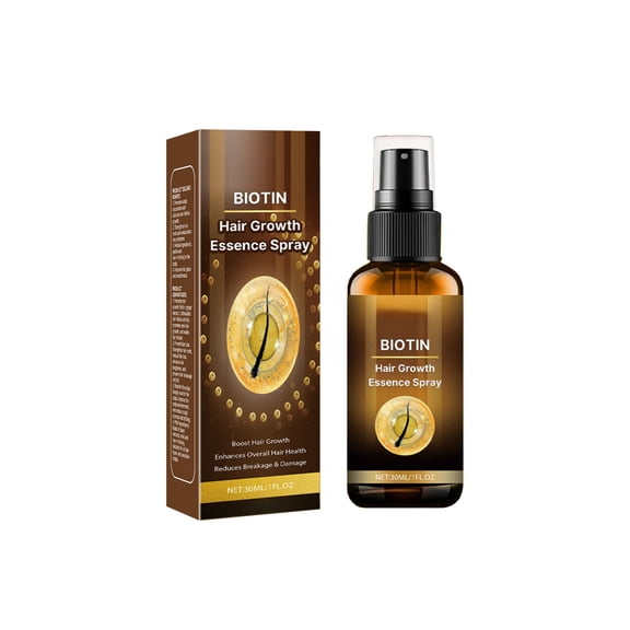 Alvantor Biotin Hair Growth Essence Spray with Ginseng Ginger Castor Oil for Soft Strong Hair, 1fl.oz
