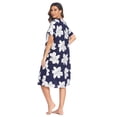 thumbnail image 5 of Ekouaer House Dress for Women with Pockets Button Down Duster Housecoat Short Sleeve Patio Dress Nightgown, 5 of 6