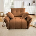 thumbnail image 2 of Modern Sofas 47" Ergonomic Single Seater Sofa with High-Resilience Support Cushions and Throw Pillows, Easy Assembly Modern Design for Living Room, Office, Study,Burnt Orange,Rustic Sofas, 2 of 17