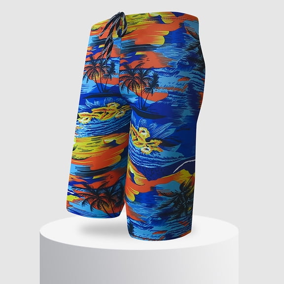 Vetsdori Board Shorts Swimming Trunks for Men Lining 2 in 1 Swimwear Summer Drawstring Casual,Elastic Waist Hawaiian Mens Swim Shorts,Free Size