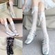 thumbnail image 2 of LUVCLS Calcetines de encaje con lazo de ballet Calcetines largos de encaje calado vintage por encima de la pantorrilla Moda caliente, 2 of 6