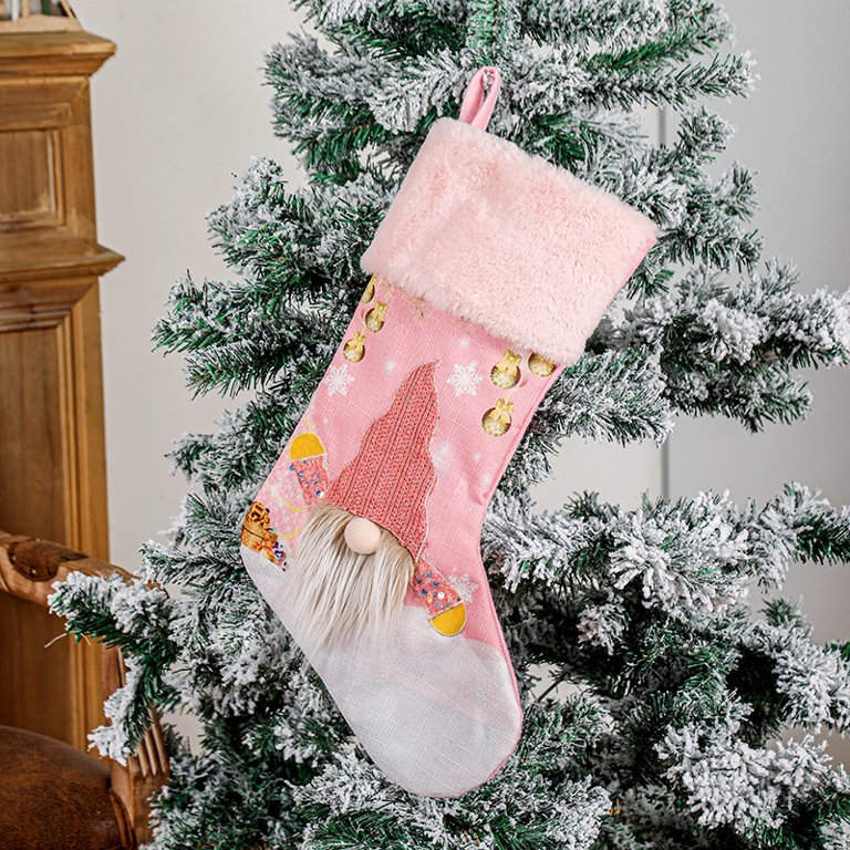 2 Pcs Elf Leg 3D Christmas Stockings 12.2 Inch Personalized Stocking Funny  Stockings for Xmas Tree Fireplace Hanging Family Holiday Party Seasonal