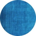 thumbnail image 1 of Ahgly Company Machine Washable Indoor Round Oriental Turquoise Blue Industrial Area Rugs, 5' Round, 1 of 4