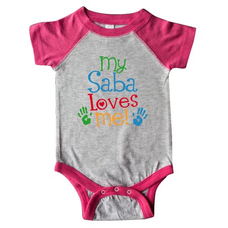 

Inktastic My Saba Loves Me Gift Outfit Gift Baby Boy or Baby Girl Bodysuit