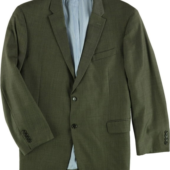 Tommy Hilfiger Mens Notch Two Button Blazer Jacket, Brown, 46 Regular