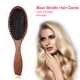 thumbnail image 3 of WEISIPU Bamboo Hair Brush for Massaging Scalp，Natural Bamboo Bristles Detangling , Anti-Static，for All Hair Types, with Ergonomic handle, 3 of 8