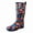 Black Garden Flower, variant on Women’s Tall Rain Boots Waterproof Garden Boots for Women, Floral Print Non-Slip Sole, Lightweight Durable Outdoor Boots, Orange Flower, Size 9